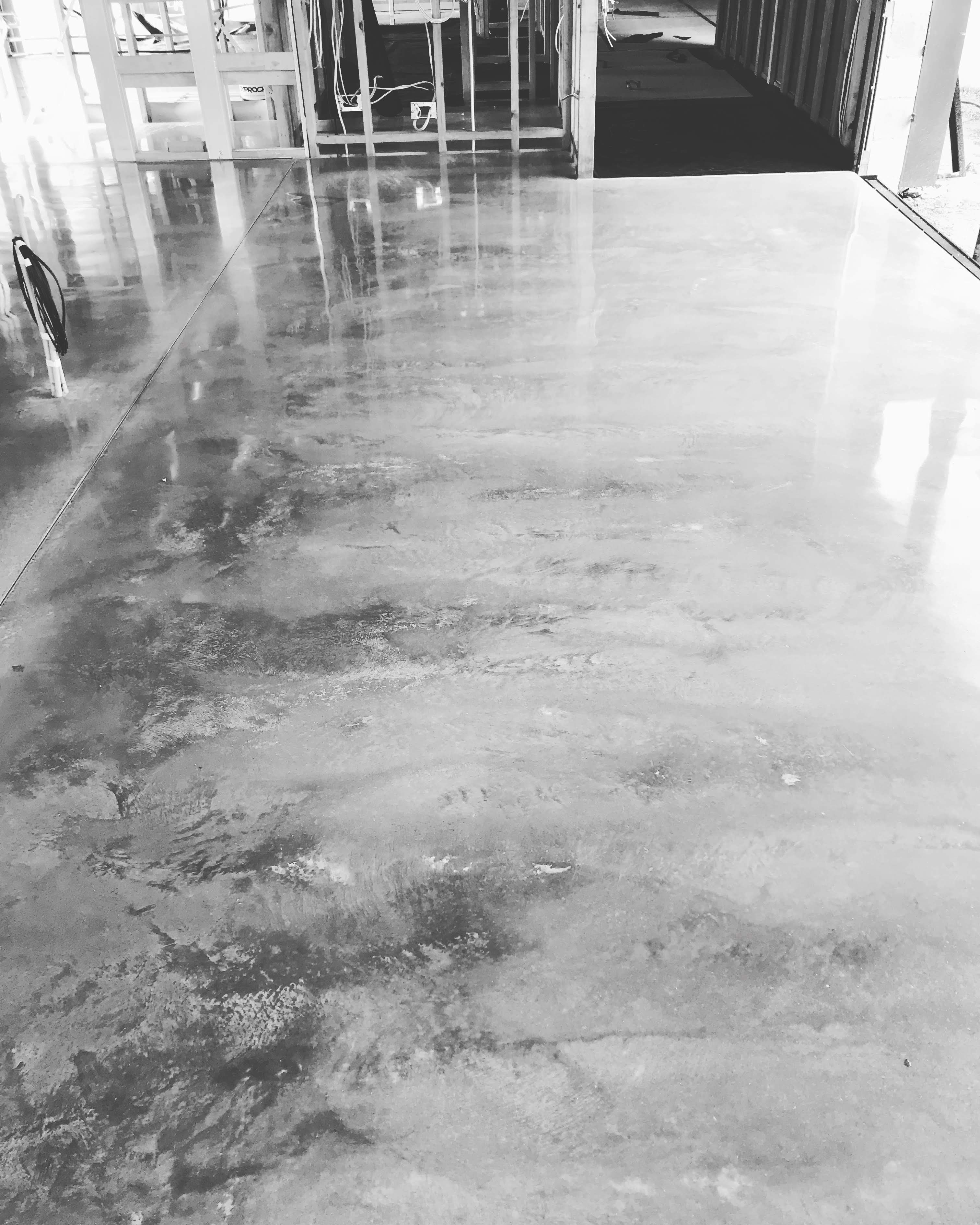 burnished concrete