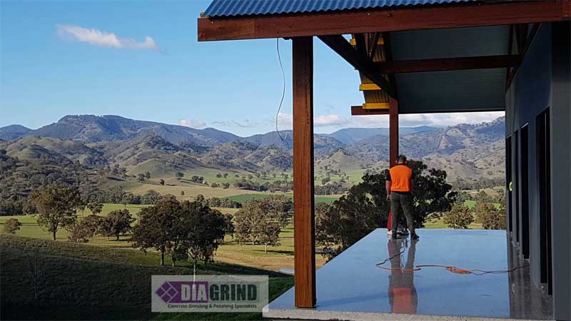 Diamond polished concrete