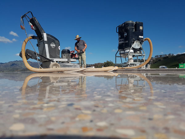 Diamond polished concrete