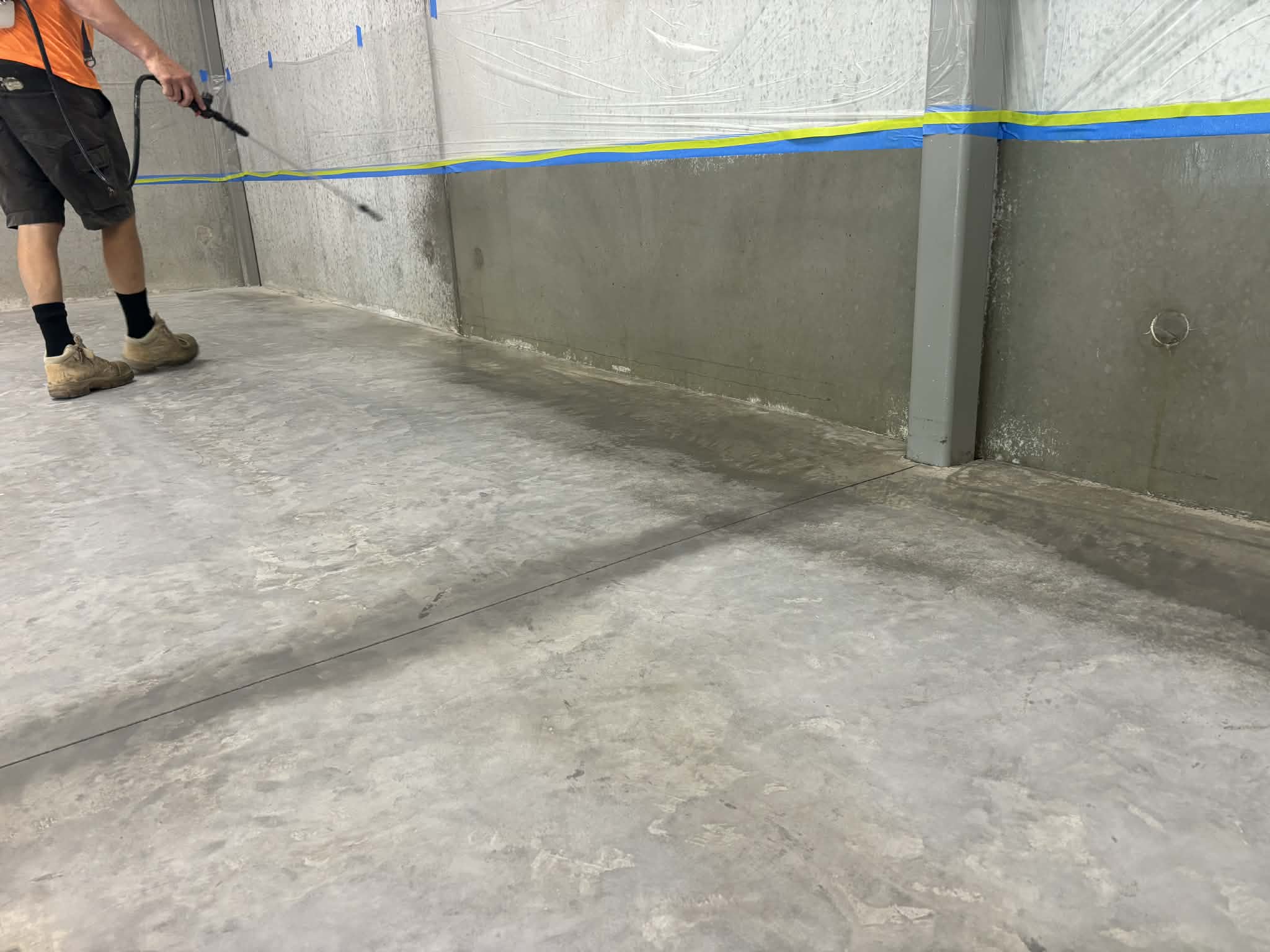 concrete floor scrubbing